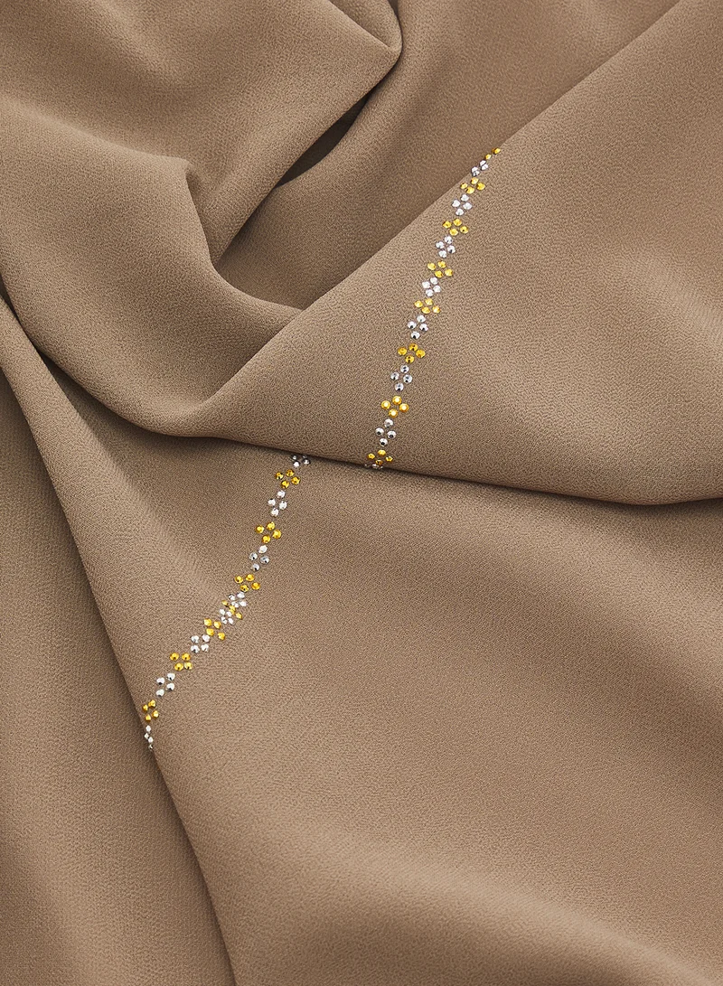 Khizana Embellished Rhinestone Gold Detail Modest Hijab Headscarf